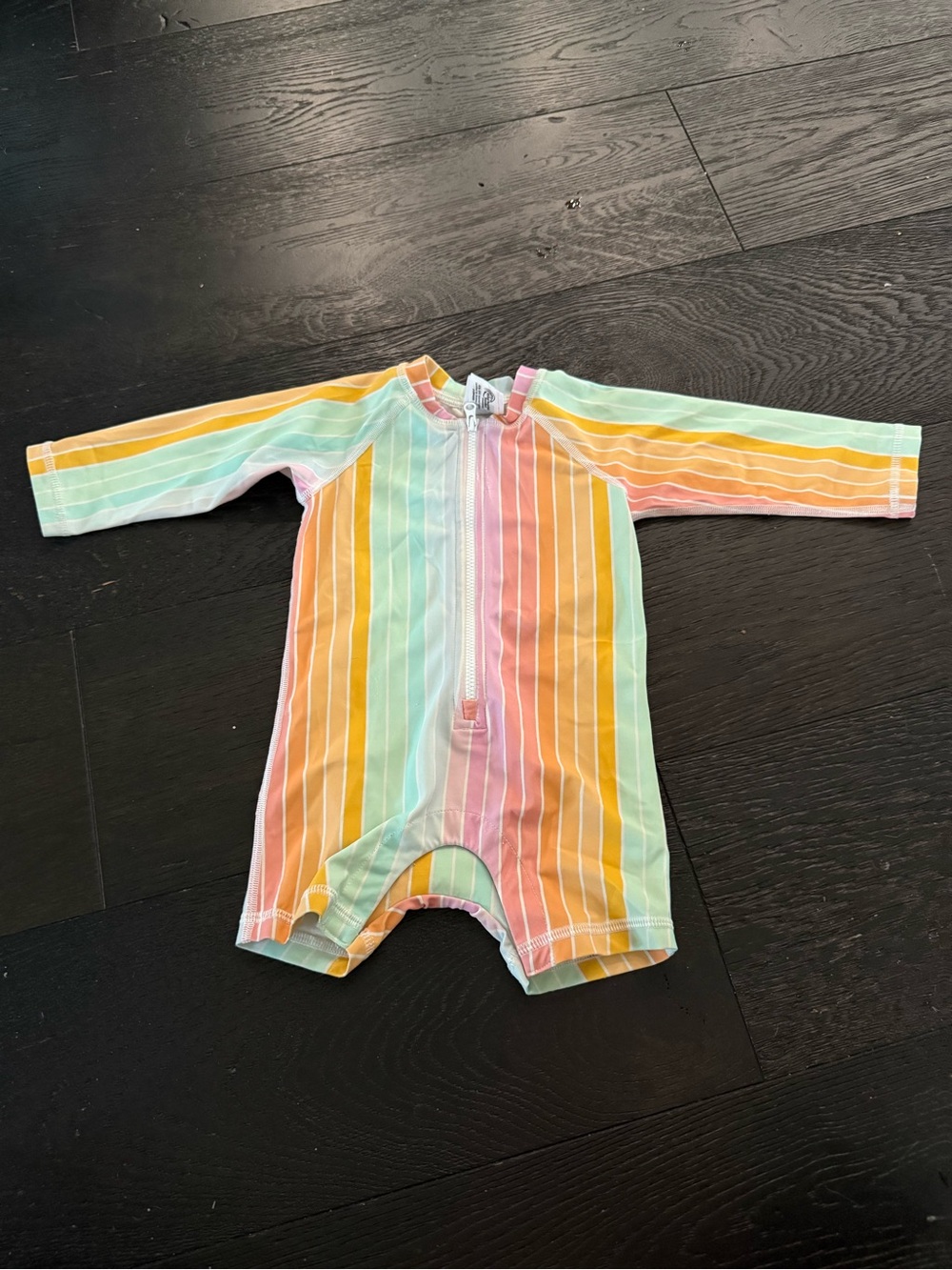 Hanna Andersson Rainbow Stripe Kids One-Piece Swimsuit